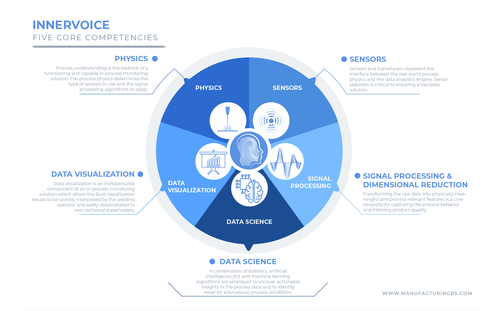 InnerVoice -- Five Technical Domains